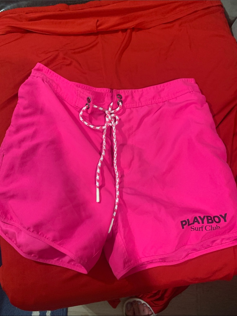 PacSun Hot Pink PLAYBOY Surf Club Swim Shorts